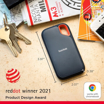 Disco Duro SanDisk Extreme Portable 8TB Disco SSD Externo Portátil 1050MB/s USB-C 3.2 Gen 2 Negro