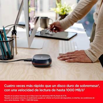 Disco Duro SanDisk Desk Drive 4TB Disco SSD Externo Desktop 1.000MB/s USB-C 3.2 Gen2 Negro