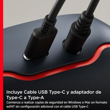 Disco Duro SanDisk Desk Drive 4TB Disco SSD Externo Desktop 1.000MB/s USB-C 3.2 Gen2 Negro