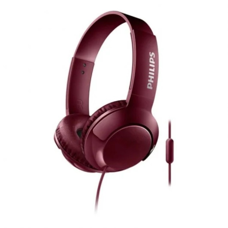 Philips Bass Plus SHL3075 Auriculares Con Micrófono Rojo