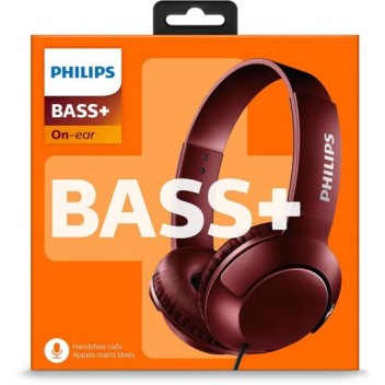 Philips Bass Plus SHL3075 Auriculares Con Micrófono Rojo Philips Bass Plus SHL3075 Auriculares Con Micrófono Rojo
