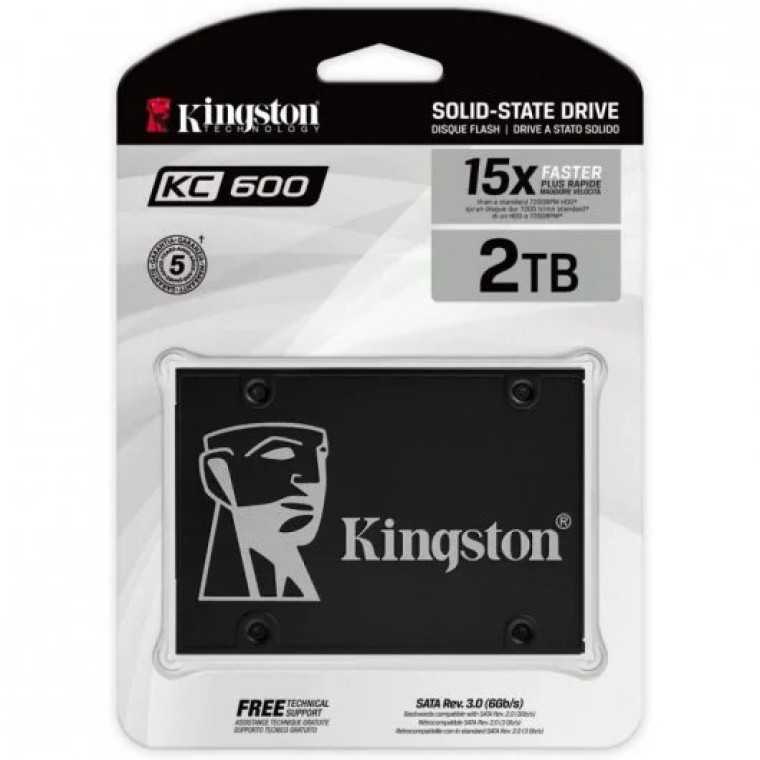 Kingston KC600 SSD 2.5" 2TB SATA 3 3D TLC