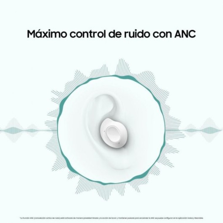 Samsung Galaxy Buds FE Auriculares Bluetooth Blancos Cancelación Activa de Ruido Versión Importada