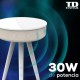 TD Systems SM30B11WB Altavoz Mesa Bluetooth 30W con Batería 2200mah Lacado Blanco