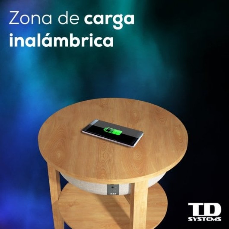 TD Systems SM30B11WC8B Altavoz Mesa Bluetooth 30W con Batería 2200mah Madera Cerezo