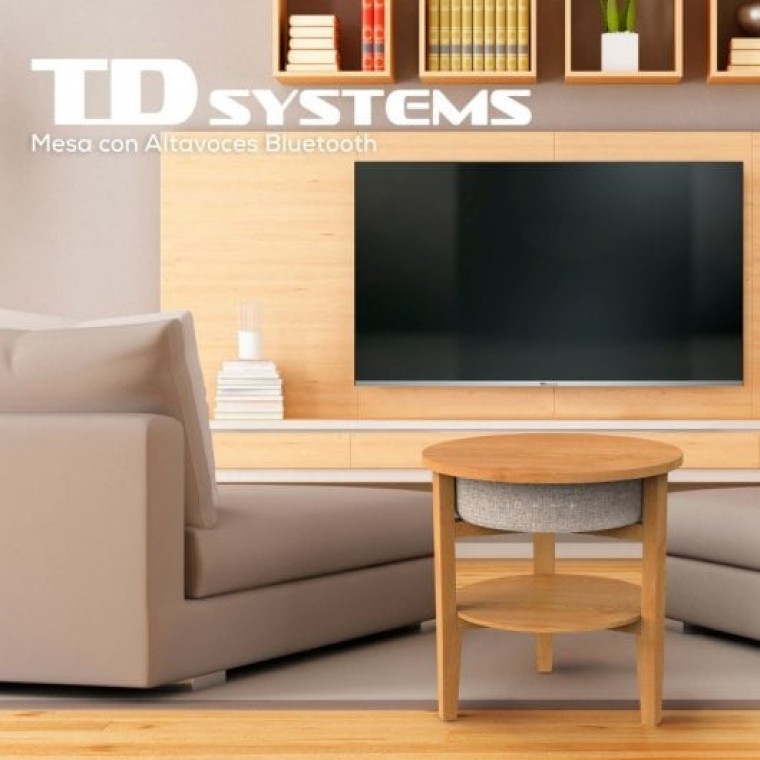 TD Systems SM30B11WC8B Altavoz Mesa Bluetooth 30W con Batería 2200mah Madera Cerezo