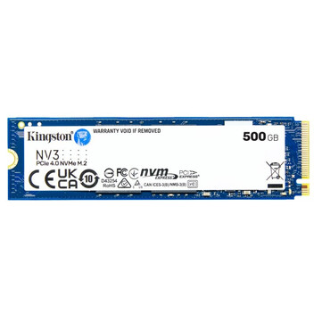 Disco Duro Kingston NV3 500GB SSD M.2 NVMe 2280 PCIe 4.0 3D NAND Disco Duro Kingston NV3 500GB SSD M.2 NVMe 2280 PCIe 4.0 3D NAND