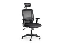 Euromof Sofía Silla de Oficina Ergonómica Negra