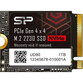 Disco Duro Silicon Power UD90 1TB Disco SSD 5000MB/s NVMe PCIe Gen4x4 2230