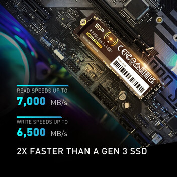 Disco Duro Silicon Power US75 1TB Disco SSD PCIe Gen4x4 7000MB/s M.2 2280 + SP Toolbox