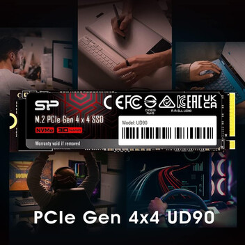 Disco Duro Silicon Power UD90 2TB SSD PCIe Gen4 3D NAND NVMe