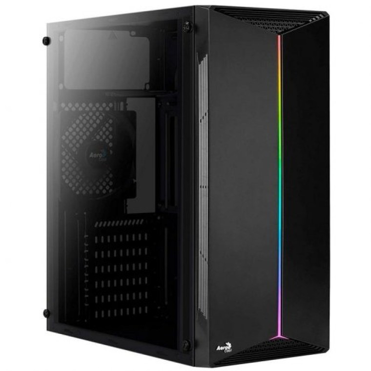 Aerocool Split USB 3.0 RGB con Ventana Negra