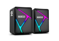 Sparco SPSPEAKERS Altavoces Gaming con LED RGB Negro Sparco SPSPEAKERS Altavoces Gaming con LED RGB Negro