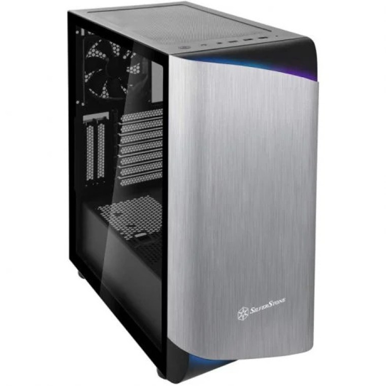 Silverstone Seta A1 Cristal Templado Plata/Negra