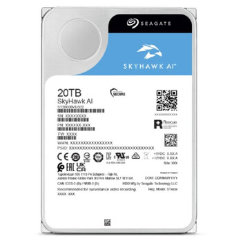 Disco Duro Seagate 20 TB HDD 7200rpm 6 Gbit/s SkyHawk AI + Soporte RV