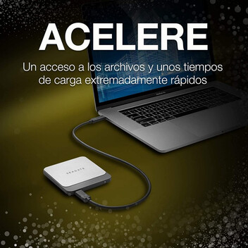 Disco Duro Seagate Fast SSD Externo 1TB USB-C 3.0 Plata
