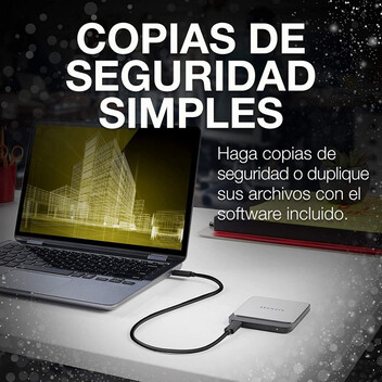 Disco Duro Seagate Fast SSD Externo 1TB USB-C 3.0 Plata