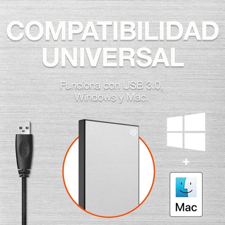 Seagate One Touch 2.5" 1TB USB 3.0 Plata