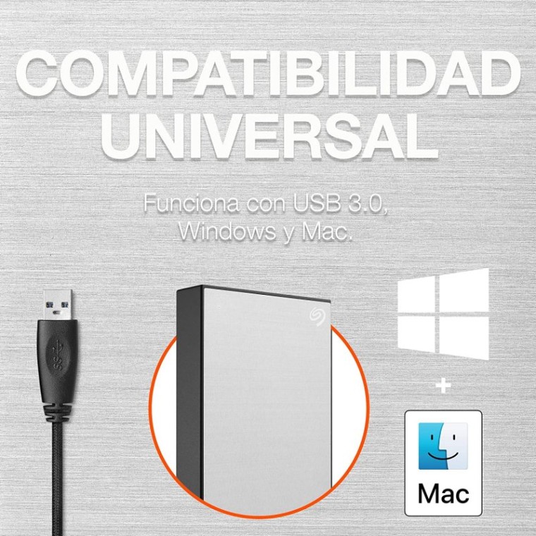 Seagate One Touch 2.5" 4TB USB 3.1 Plata