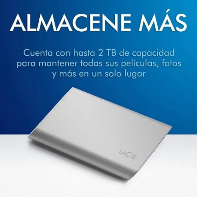 LaCie Portable SSD 500GB USB-C Plata