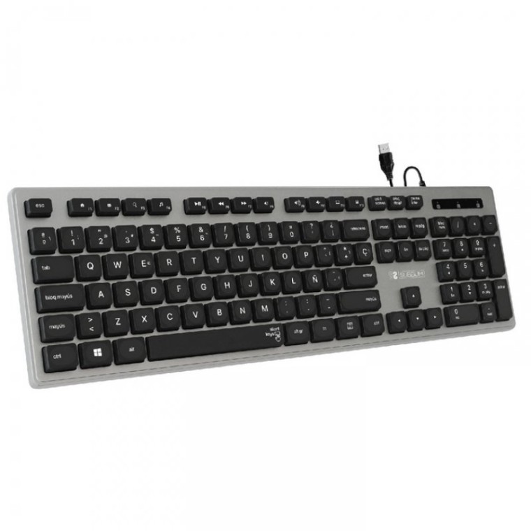 Subblim Ergo Silent Flat Teclado USB Negro/Gris