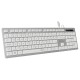 Subblim Ergo Silent Flat Teclado USB Blanco/Plata