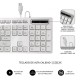 Subblim Ergo Silent Flat Teclado USB Blanco/Plata