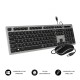 Subblim Ergo Teclado + Ratón USB Negro/Gris