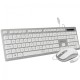 Subblim Ergo Combo Teclado + Ratón USB Plata/Blanco