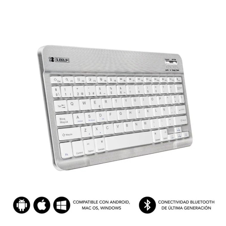 Subblim Smart Teclado Bluetooth Plata