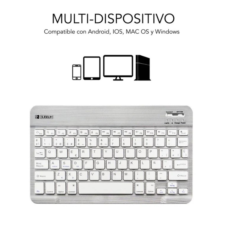 Subblim Smart Teclado Bluetooth Plata