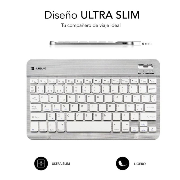 Subblim Smart Teclado Bluetooth Plata