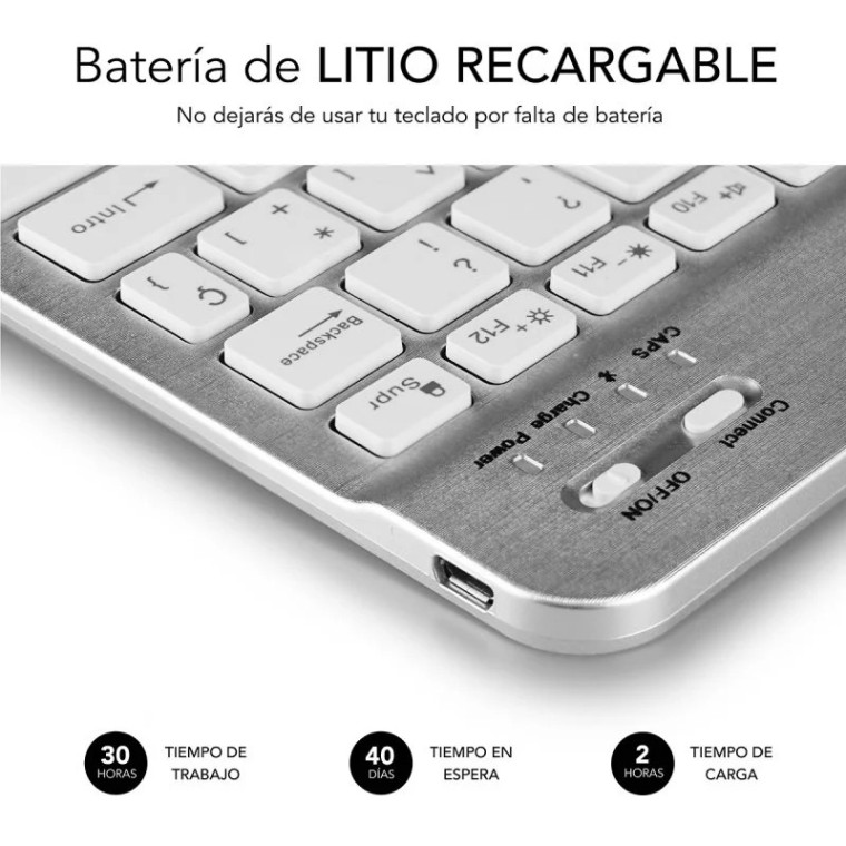 Subblim Smart Teclado Bluetooth Plata