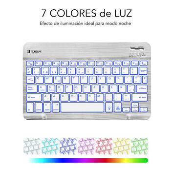 Subblim Smart Backlit Teclado Bluetooth Plata