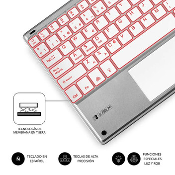 Subblim Smart Backlit Teclado Bluetooth con Touchpad Plata Subblim Smart Backlit Teclado Bluetooth con Touchpad Plata
