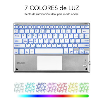 Subblim Smart Backlit Teclado Bluetooth con Touchpad Plata Subblim Smart Backlit Teclado Bluetooth con Touchpad Plata