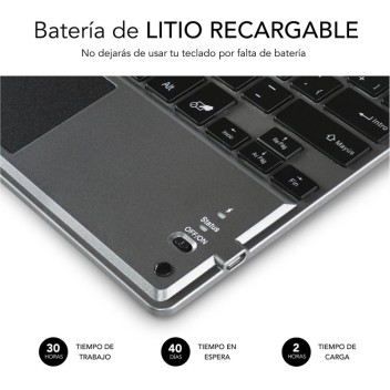 Subblim Smart Backlit Teclado Bluetooth con Touchpad Gris Subblim Smart Backlit Teclado Bluetooth con Touchpad Gris