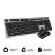 Subblim Ergo Combo Teclado + Ratón Inalámbrico Gris/Negro