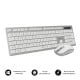 Subblim Ergo Combo Teclado + Ratón Inalámbrico Plata/Blanco