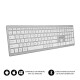 Subblim Pure Extended Teclado Inalámbrico Bluetooth Plata