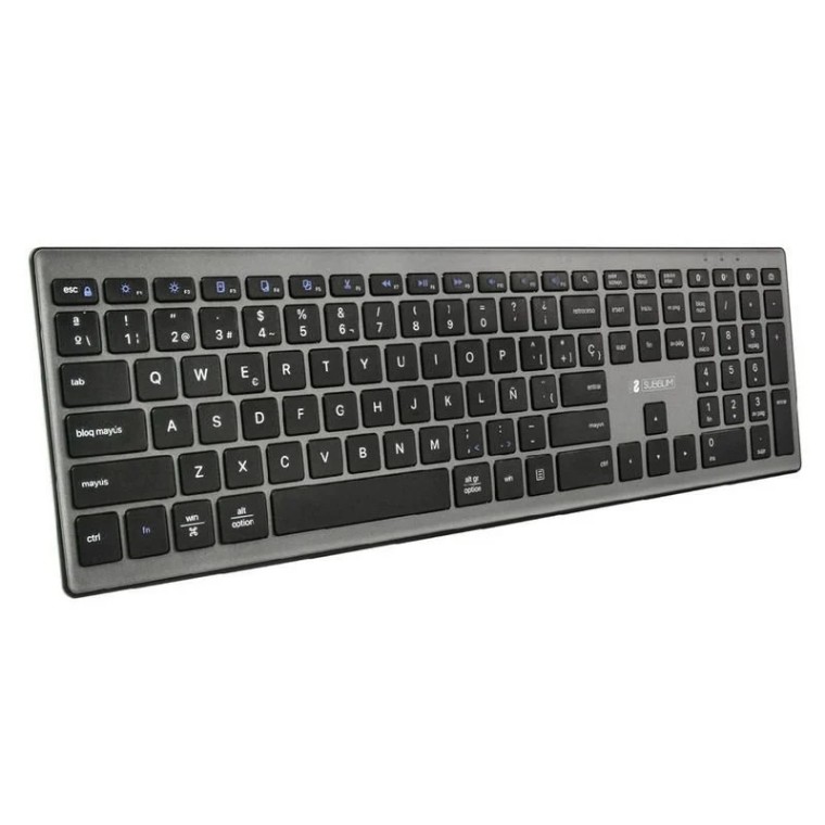 Subblim Pure Extended Teclado Inalámbrico Bluetooth Gris