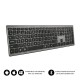 Subblim Pure Extended Teclado Inalámbrico Bluetooth Gris