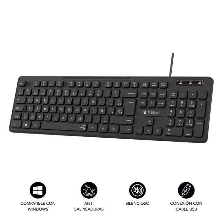 Subblim Business Slim Teclado Negro