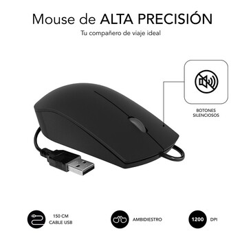 Subblim Pack Business Slim Teclado y Ratón 1200DPI Negro Subblim Pack Business Slim Teclado y Ratón 1200DPI Negro