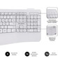 Teclado de membrana SUBBLIM Combo Dual Office Prowave Layout ES inalámbrico Bluetooth y USB blanco