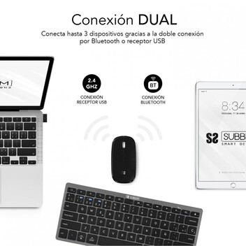 Subblim Combo Teclado + Ratón Inalámbrico Negros Subblim Combo Teclado + Ratón Inalámbrico Negros
