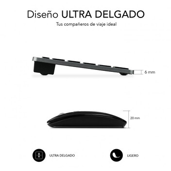 Subblim Combo Teclado + Ratón Inalámbrico Negros Subblim Combo Teclado + Ratón Inalámbrico Negros