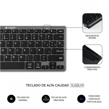 Subblim Combo Teclado + Ratón Inalámbrico Negros Subblim Combo Teclado + Ratón Inalámbrico Negros
