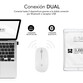 Subblim Dual Flat Ratón Óptico Inalámbrico 1600DPI Blanco