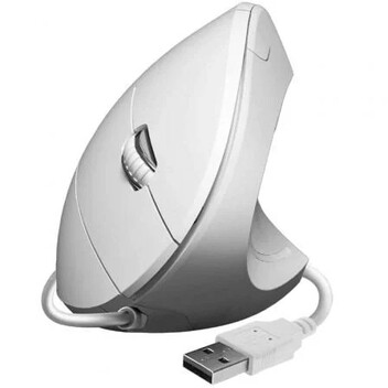 Ratón SUBBLIM con cable 1600 DPI Silent Click ergonómico vertical 6 botones blanco